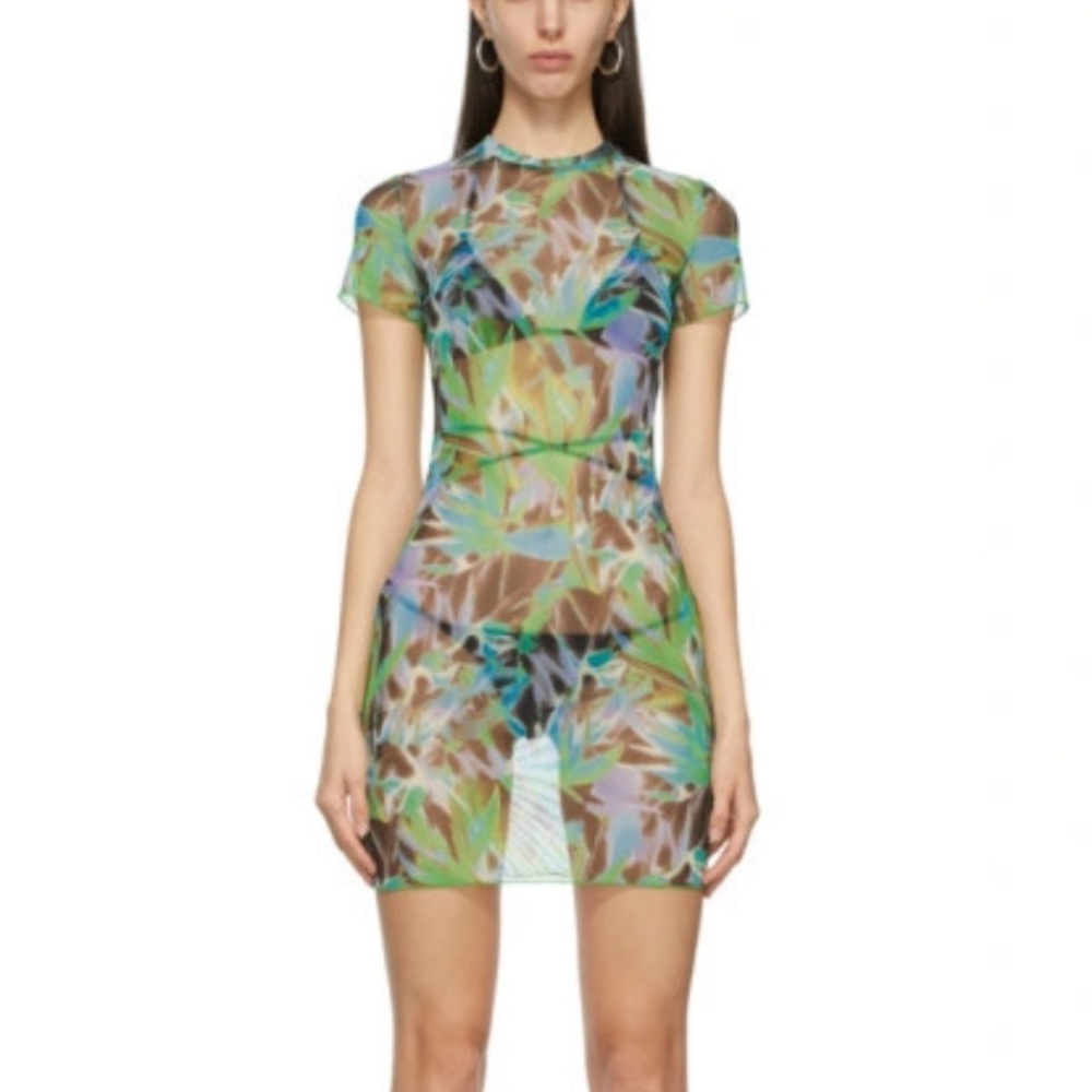 Kim Shui Mesh Tropic Mini Dress